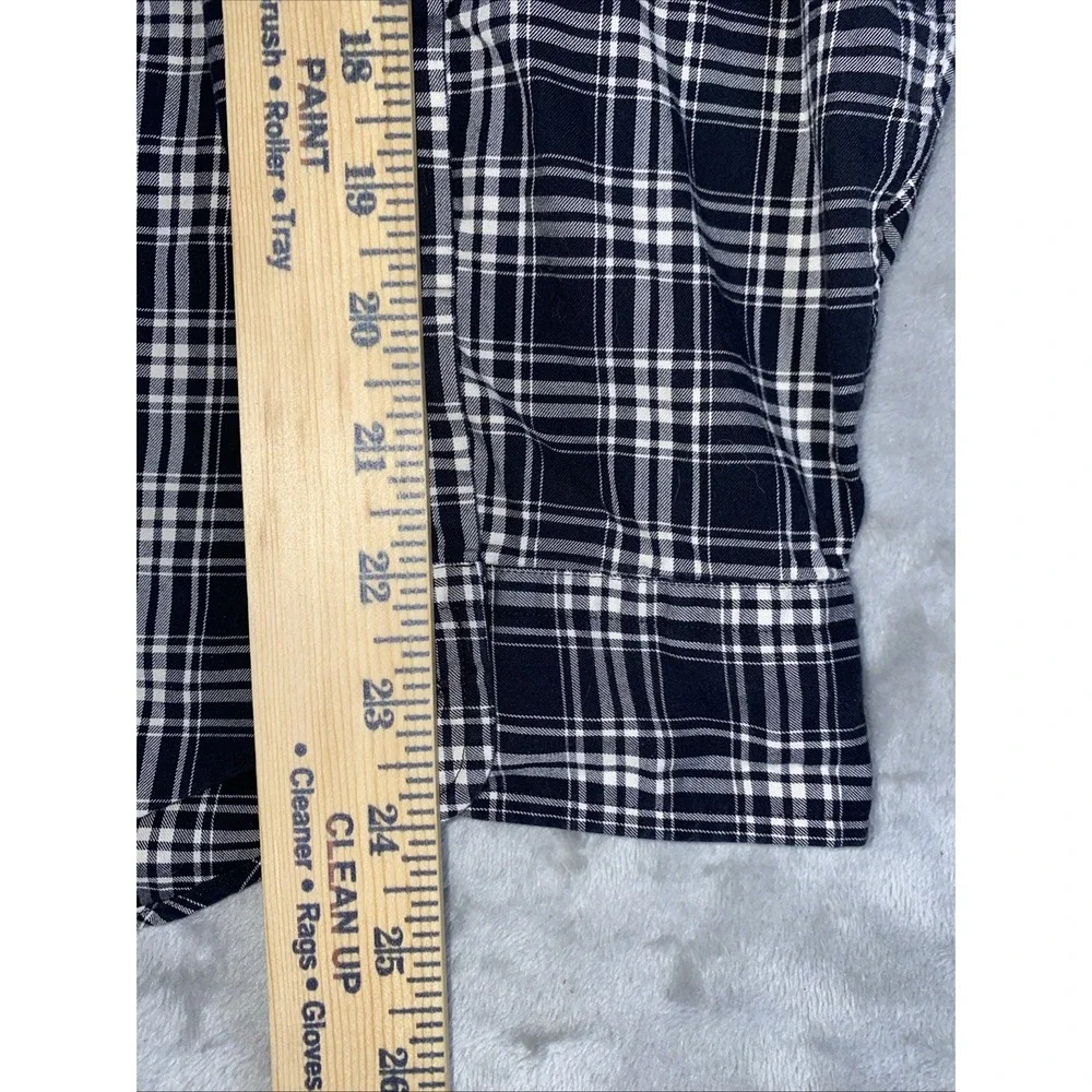 Polo Ralph Lauren Men's XXL Plaid Button Down Shirt 2 Pocket Classic Fit Black W